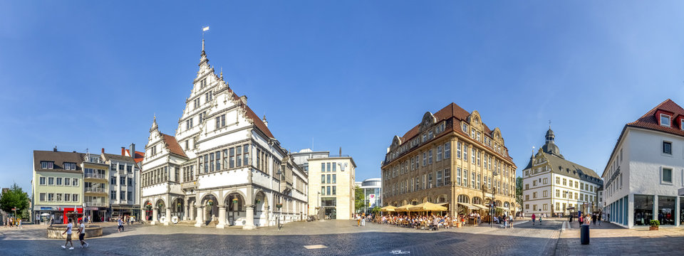 Paderborn, Rathaus und Marienkirche 