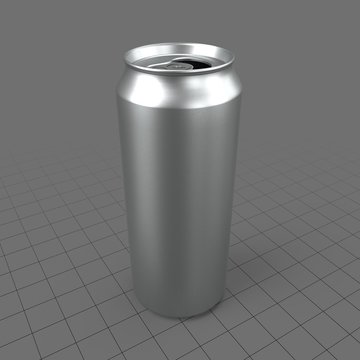 Tall open soda can