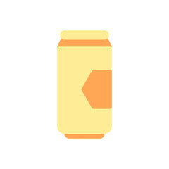 Beer can alcohol beverage flat icon vector