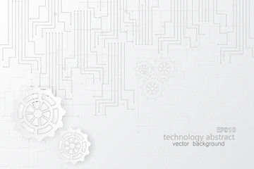 abstract technology background in white and gray tones. Vector