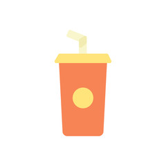 Soda fast food icon vector flat