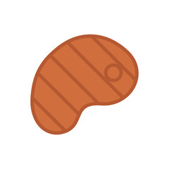 Steak meat icon vector flat