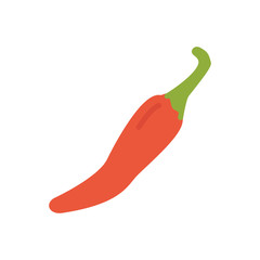 Chili pepper vegetable icon vector flat