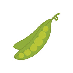 Peas vegetable flat icon vector