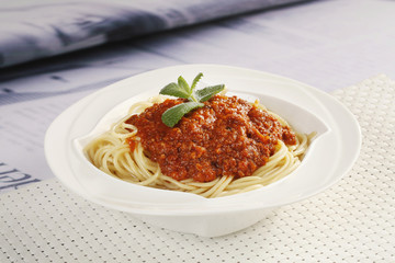 meat sauce spaghetti