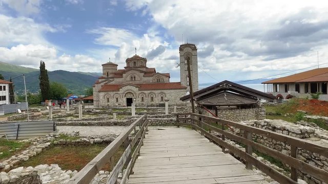 Saint Panteleimon is a monastery in Ohrid and landmark,situated on Plaoshnik, Macedonia 