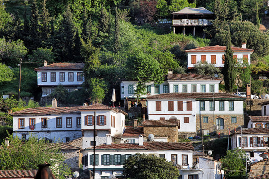 traditional Turkish village homes in Sirince, Selcuk, Izmir