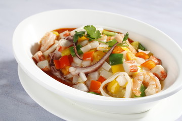 baked seafood risotto