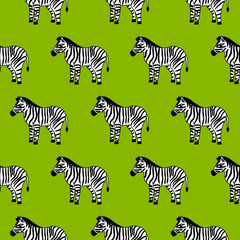 Fototapeta na wymiar Zebra seamless vector pattern.