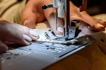 Seamstress at work