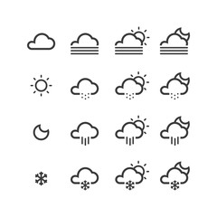 Obraz premium Set of weather icons 