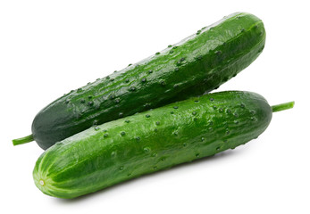 Cucumber isolated on a white