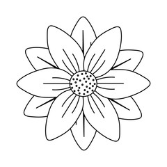 flower icon over white background, vector illustration