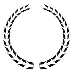 Obraz premium laurel wreath, heraldic design, black icon
