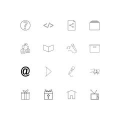 Internet Of Things simple linear icons set. Outlined vector icons