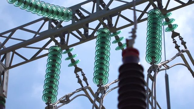 High-Voltage Transmission Line Of The Electric Power