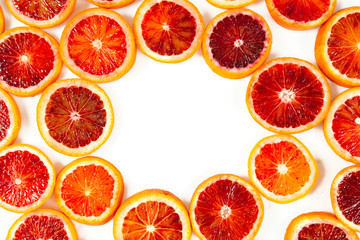 blood orange isolated on white