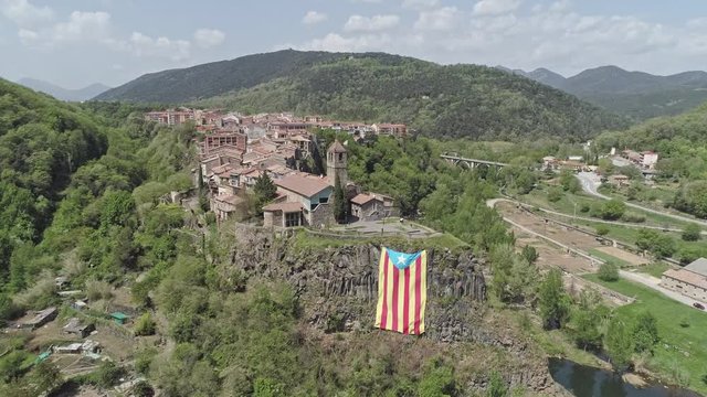 Castellfollit de la Roca village Girona Catalonia