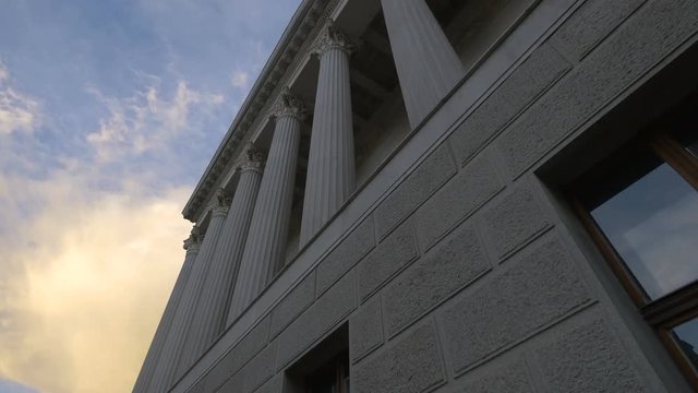 Low angle of the Austrian Parliament Building