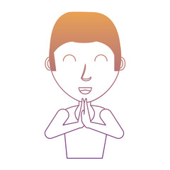 cartoon man icon over white background, colorful design.  vector illustration