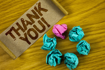 Handwriting text writing Thank You Motivational Call. Concept meaning Appreciation greeting...