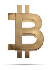 Isolated Bitcoin Cryptocurrency 