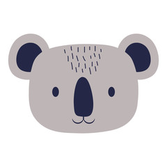 cute koala icon over white background, colorful design. vector illustration