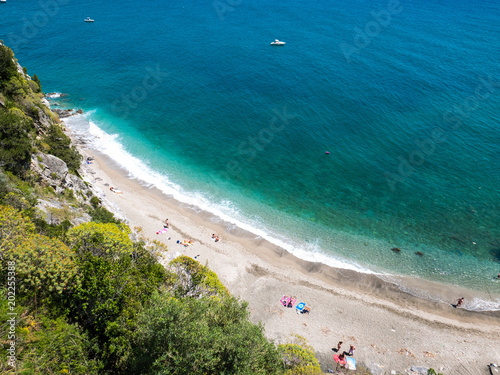 Amalfi Coast Naples Italy Abstract Aerial View Of A Secret Beach Amalfi Coast Naples Italy Abstract Aerial View Of A Secret Beach With