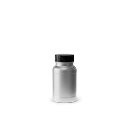 metal bottle white background 3d illustration