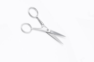 Obraz premium scissor barber hair white isolated