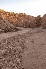 dry riverbed in the death valley death in the atacama desert