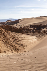 dunes of the moon valley in the atacama desert
