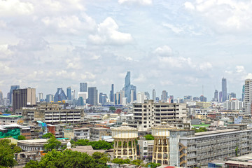 Fototapeta premium Aerial view of Bangkok, THAILAND.
