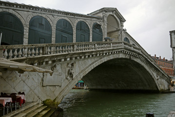 Fototapeta na wymiar Rialto Bridge, Venice. ITALY.