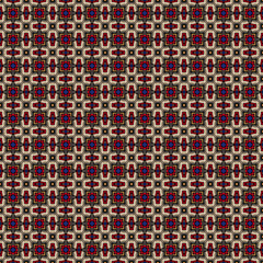 Ancient Geometric pattern in repeat. Fabric print. Seamless background, mosaic ornament, ethnic style.