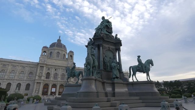 Maria Theresa Monument on a cloudy day