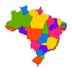 Political map of Brazil