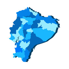 Fototapeta na wymiar Political map of Ecuador