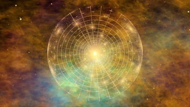 Imaginary star chart, night sky atlas and nebula. Planisphere with imaginary colorful nebula, galaxy, planets and star fields background. Abstract illustration, animation, seamless loop