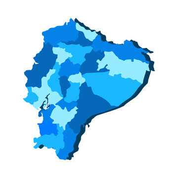 Political map of Ecuador