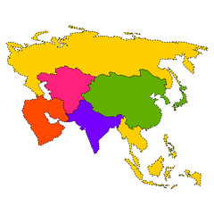 Political map of Asia