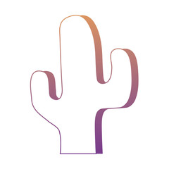 cactus icon over white background, colorful design. vector illustratration