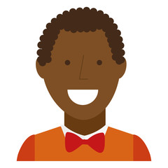 man black smiling isolated icon vector illustration design
