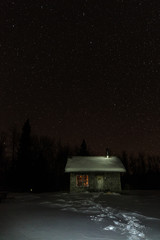 Cairns Cabin at Night under the Stars 