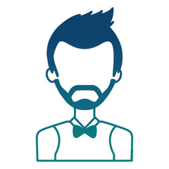 man with beard isolated icon vector illustration design