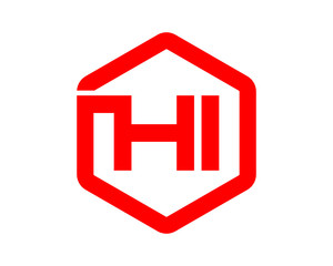 red hexagon typography typeset logotype alphabet font image vector icon logo