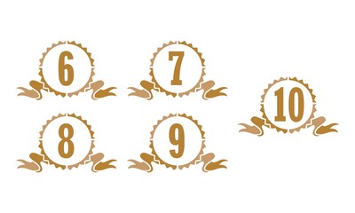 Best Quality Ribbon Number Set