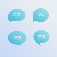 Simple chat icon with beautiful gradient background