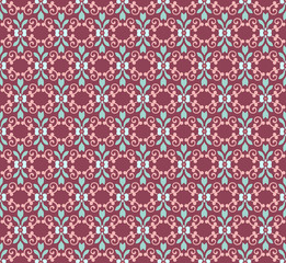 seamless floral ornament pattern vector illustration