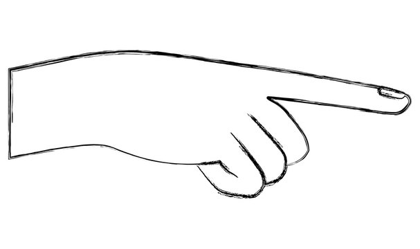 human hand gesture icon image vector illustration sketch